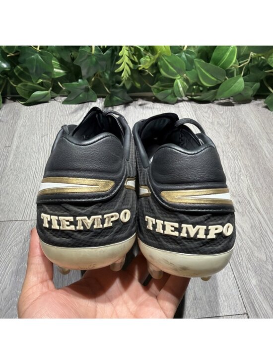 Nike Tiempo Legend VI FG Pro ACC Men 11  Black/ Gold K-Leather 819177-010 Rare main image 7